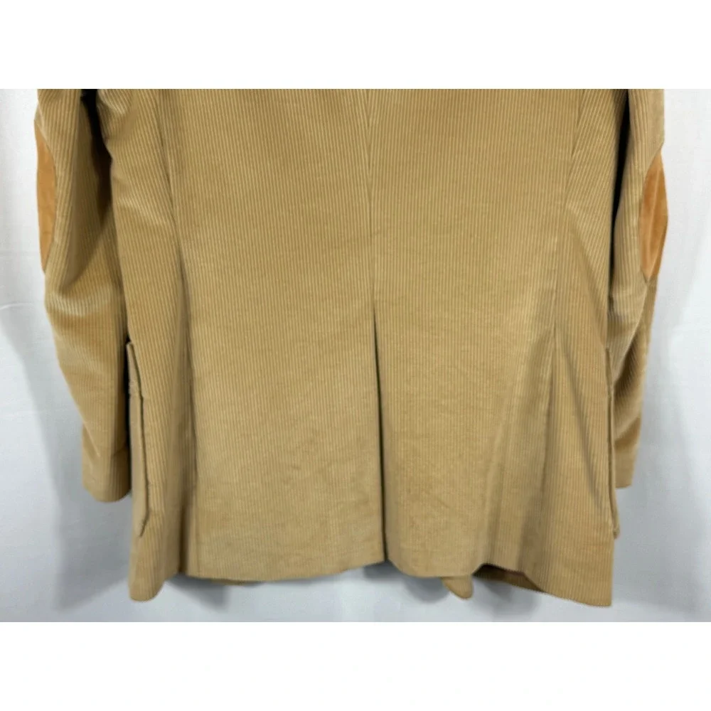 Brad Whitney Mens Vintage Tan Corduroy Western‎ Blazer Suede Yoke Size 40